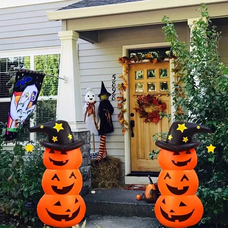 Large 120cm Inflatable Halloween Pumpkin Ghost Tumbler – image 2