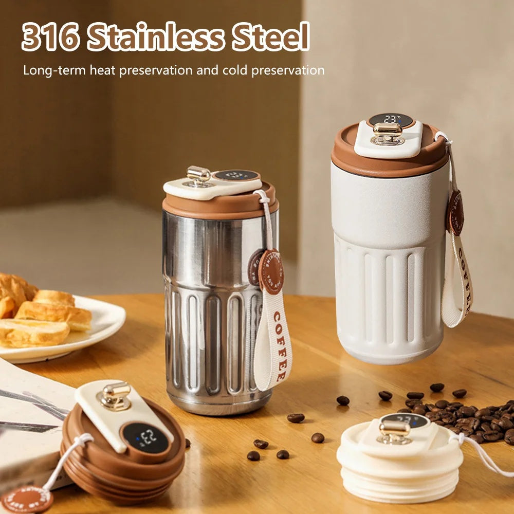 Smart Insulated Water Bottle – Temperature Display, 450ml