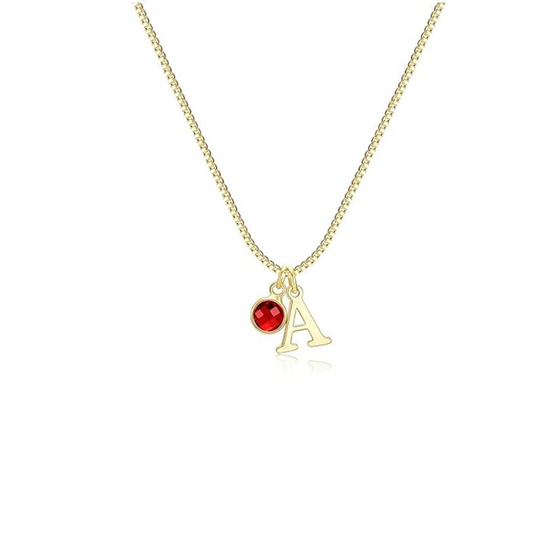 Initial birthstone necklace - image 5