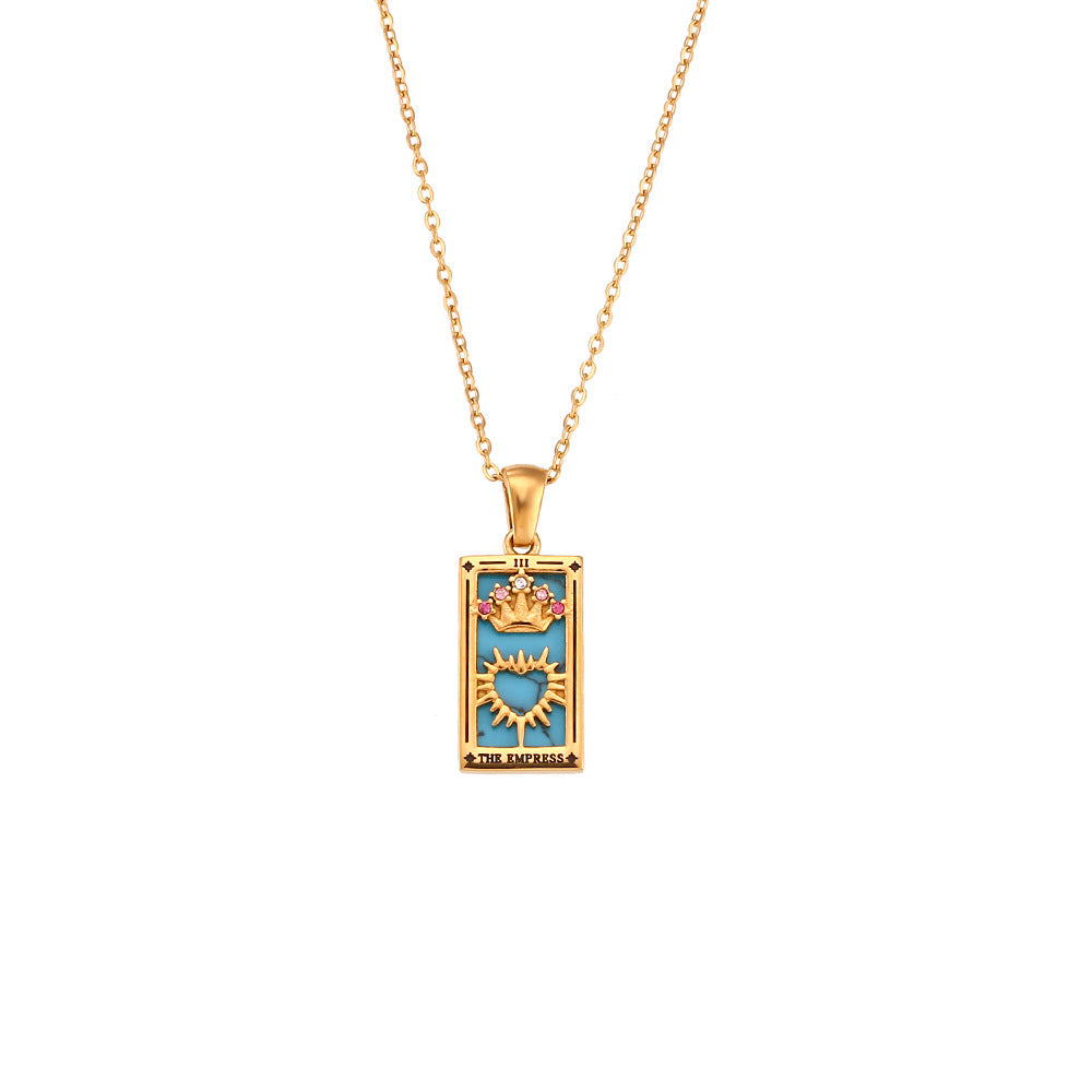 Fashion Tarot Necklace With Rhinestones Diamond Set – image 11
