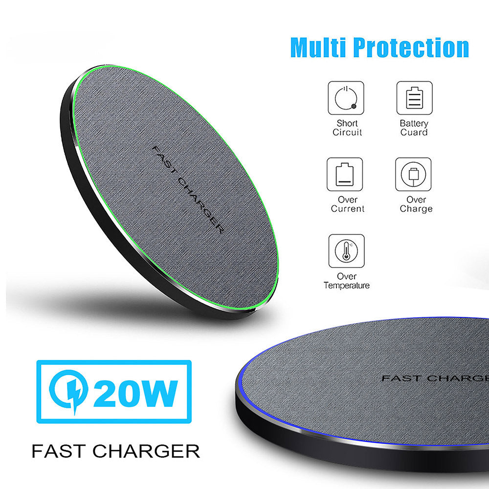 20W Fast Wireless Charger – Fabric Finish – image 5