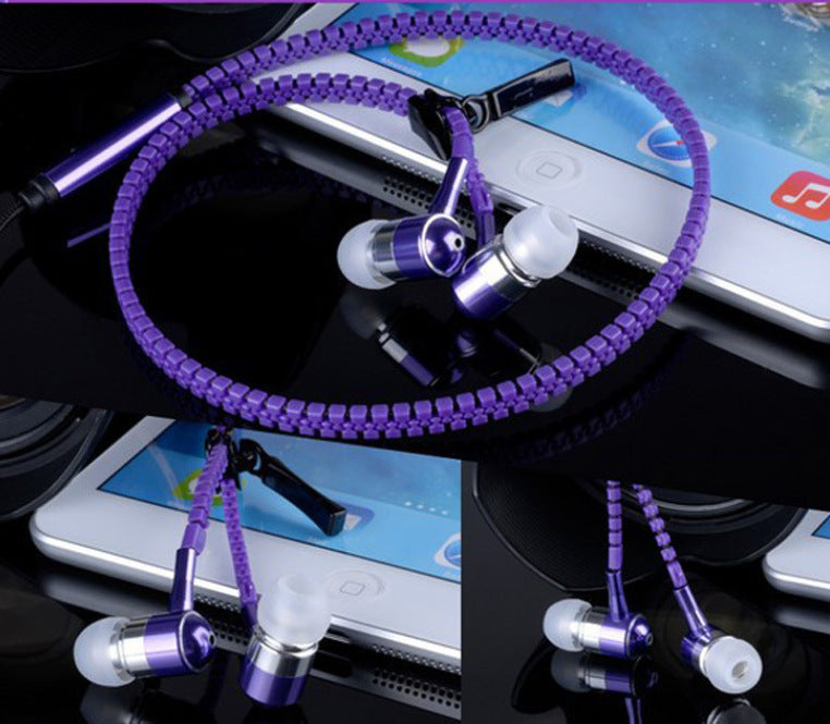 Glowing Zipper Earphones – Tangle-Free – image 3