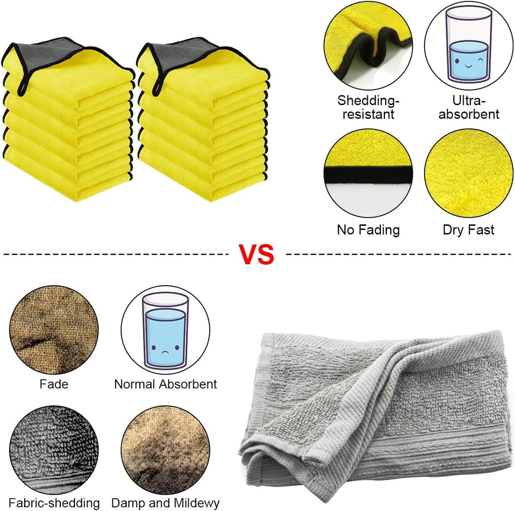 12-Piece Microfibre Cleaning Cloths – main image
