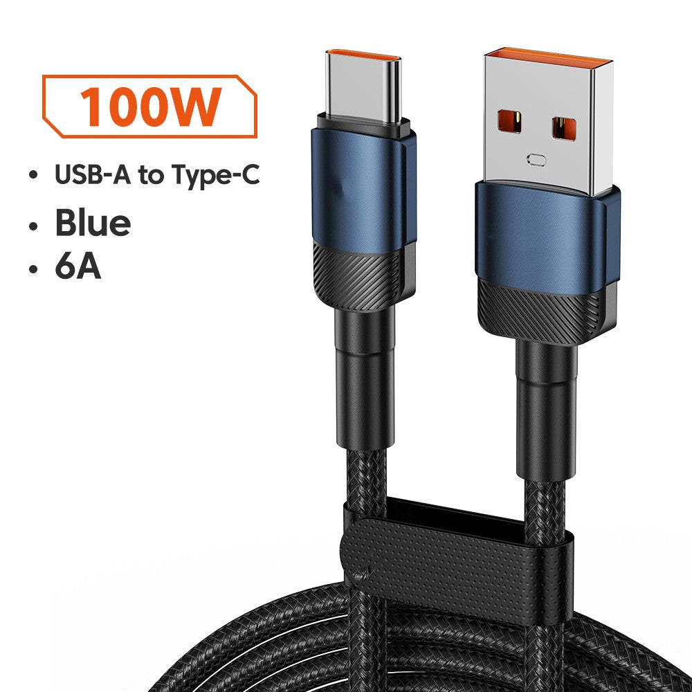 100W Fast Charging Braided USB-C Cable – image 3