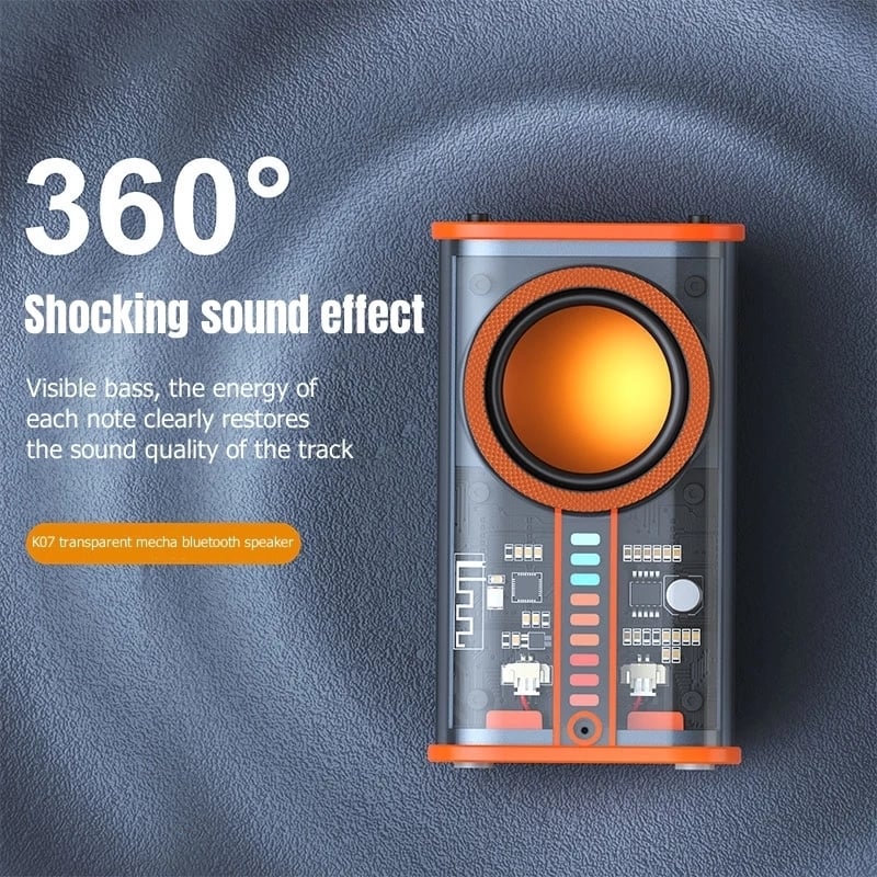 K07 Transparent Cyberpunk Bluetooth Speaker