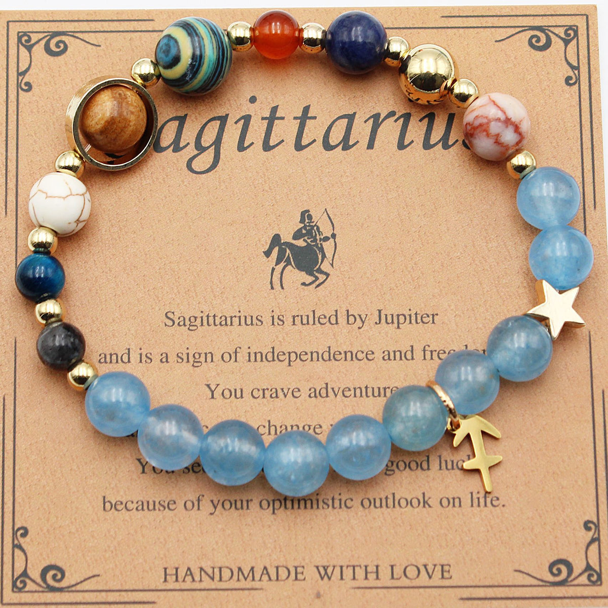 Twelve Constellations Bracelets Natural Stone Beaded – image 13