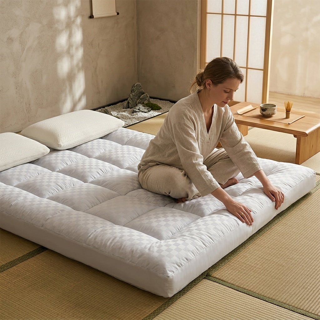 Thick Quilted Mattress Topper with Elastic Bands – Soft & Breathable – image 2