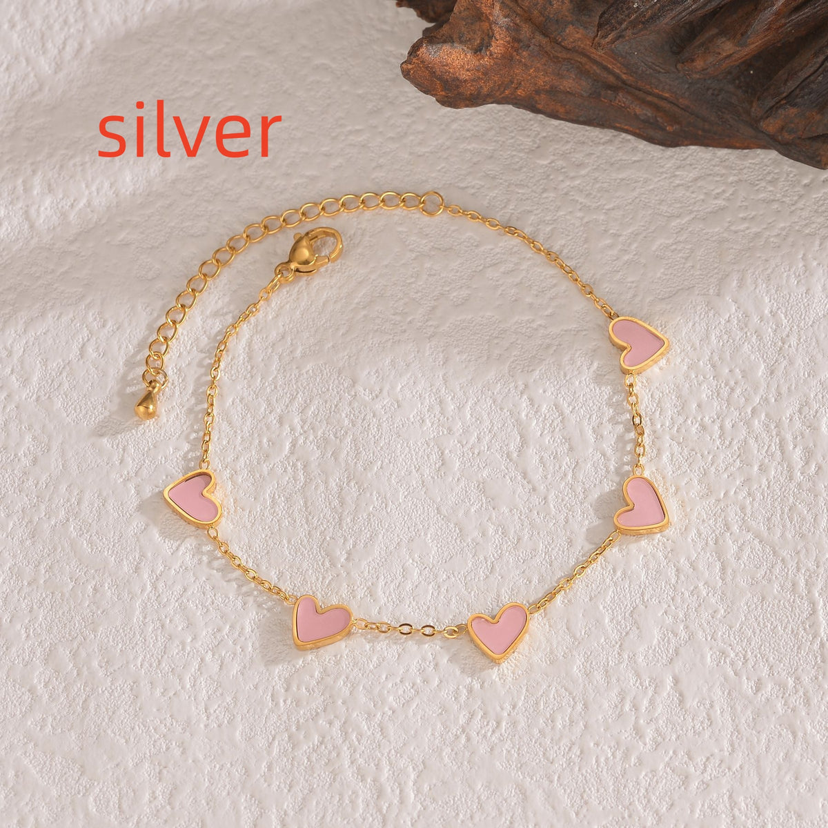 Stainless Steel Dripping Heart Bracelet – image 9