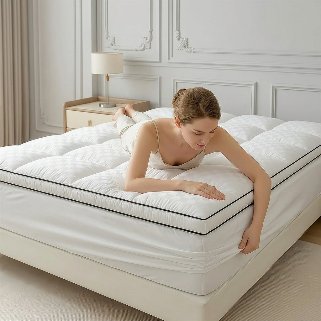 Deep Pocket Quilted Mattress Protector – Soft Breathable Cover – image 6