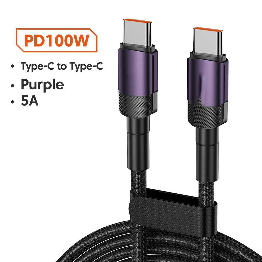 100W Fast Charging Braided USB-C Cable – image 8