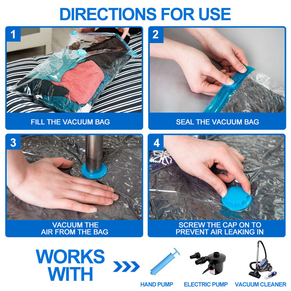 12 Strong Vacuum Storage Space Saver Bags – image 3