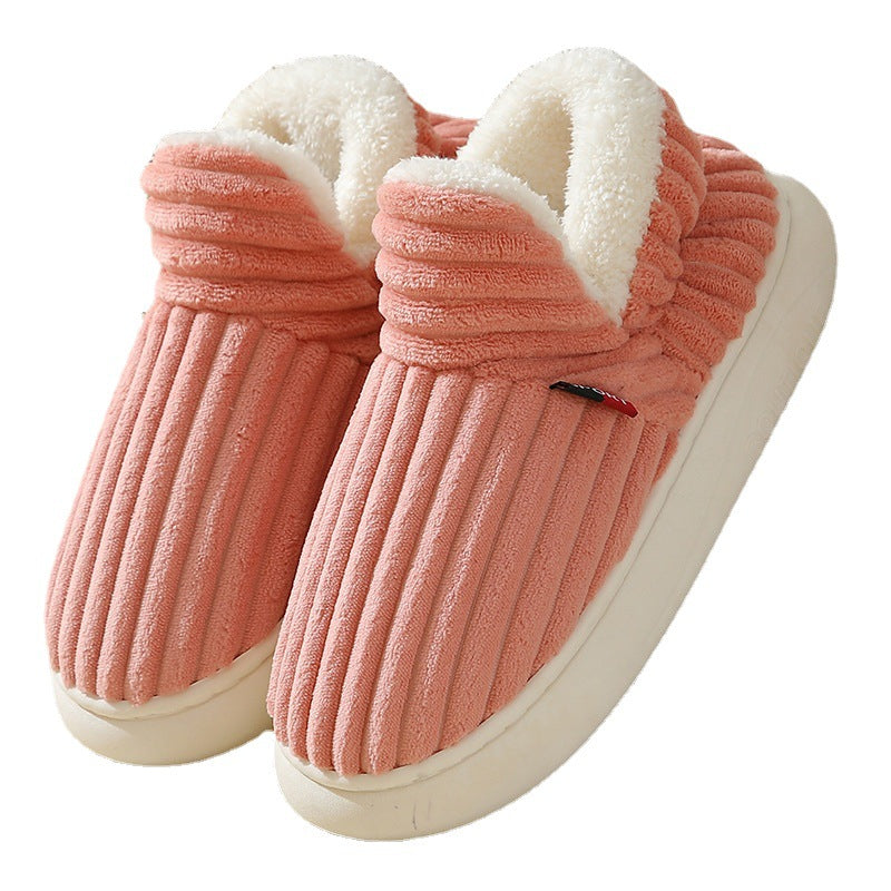 Striped Plush Home Slippers – image 17