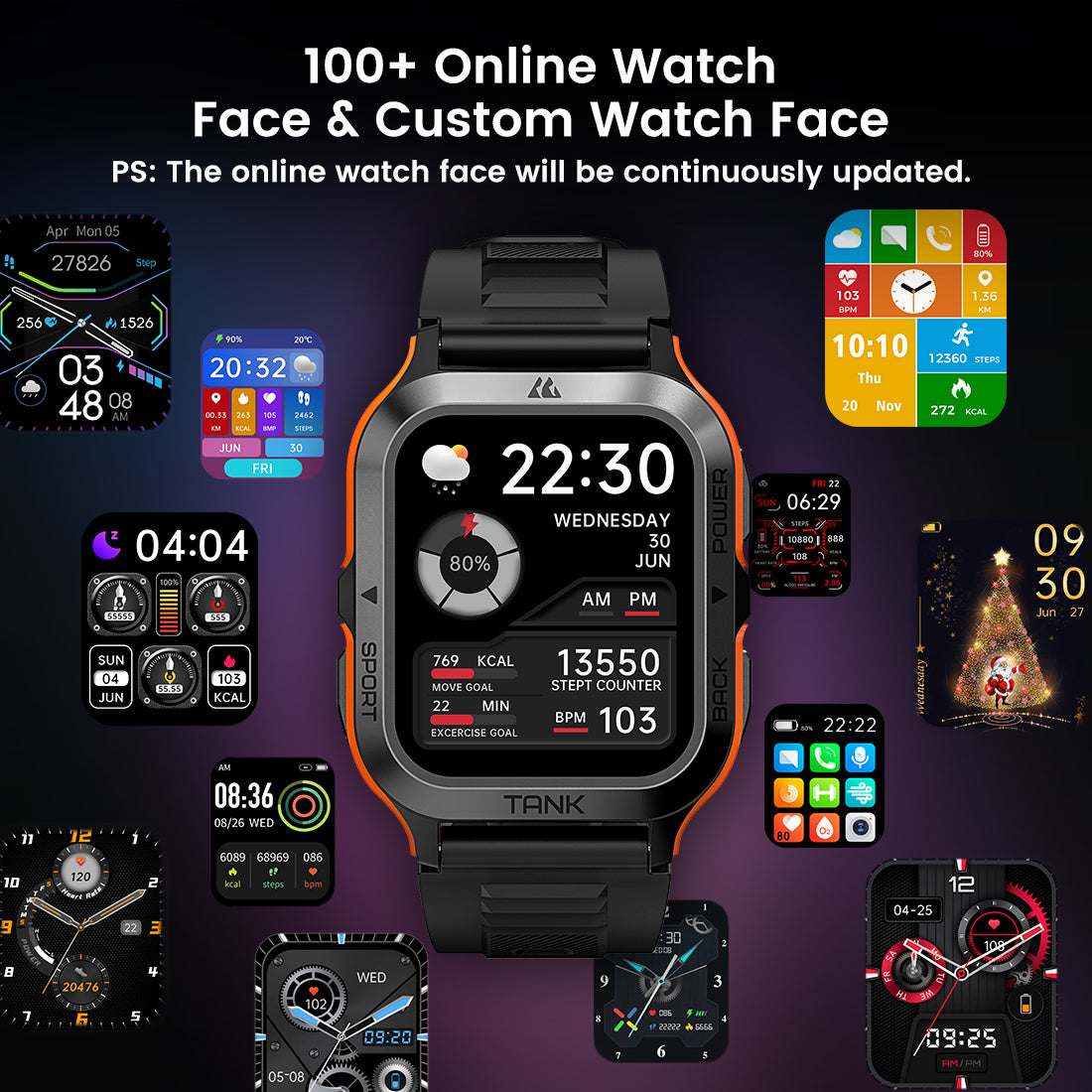 Water-Resistant Silicone Smart Watch