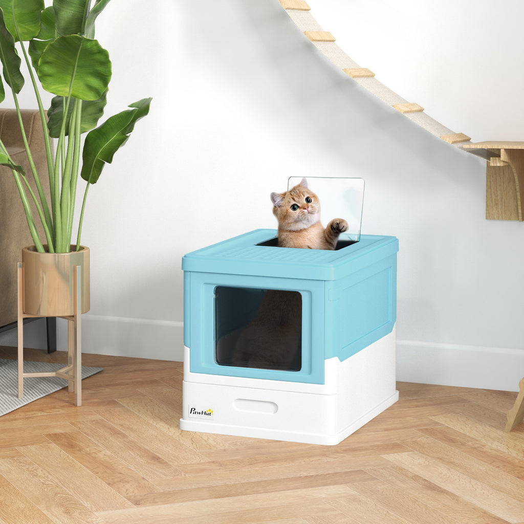 Hooded Cat Litter Box, Portable Pet Toilet – image 3