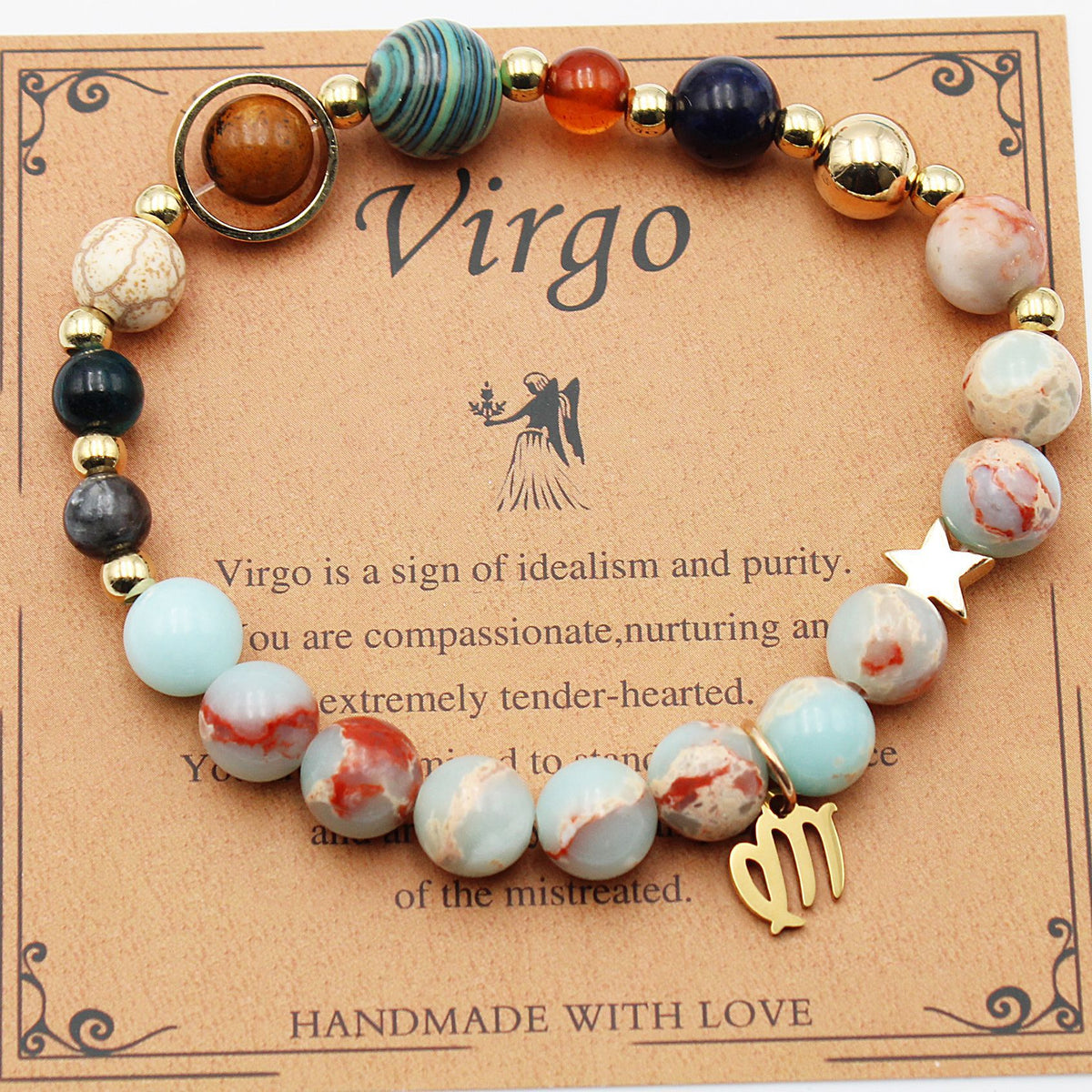 Twelve Constellations Bracelets Natural Stone Beaded – image 36