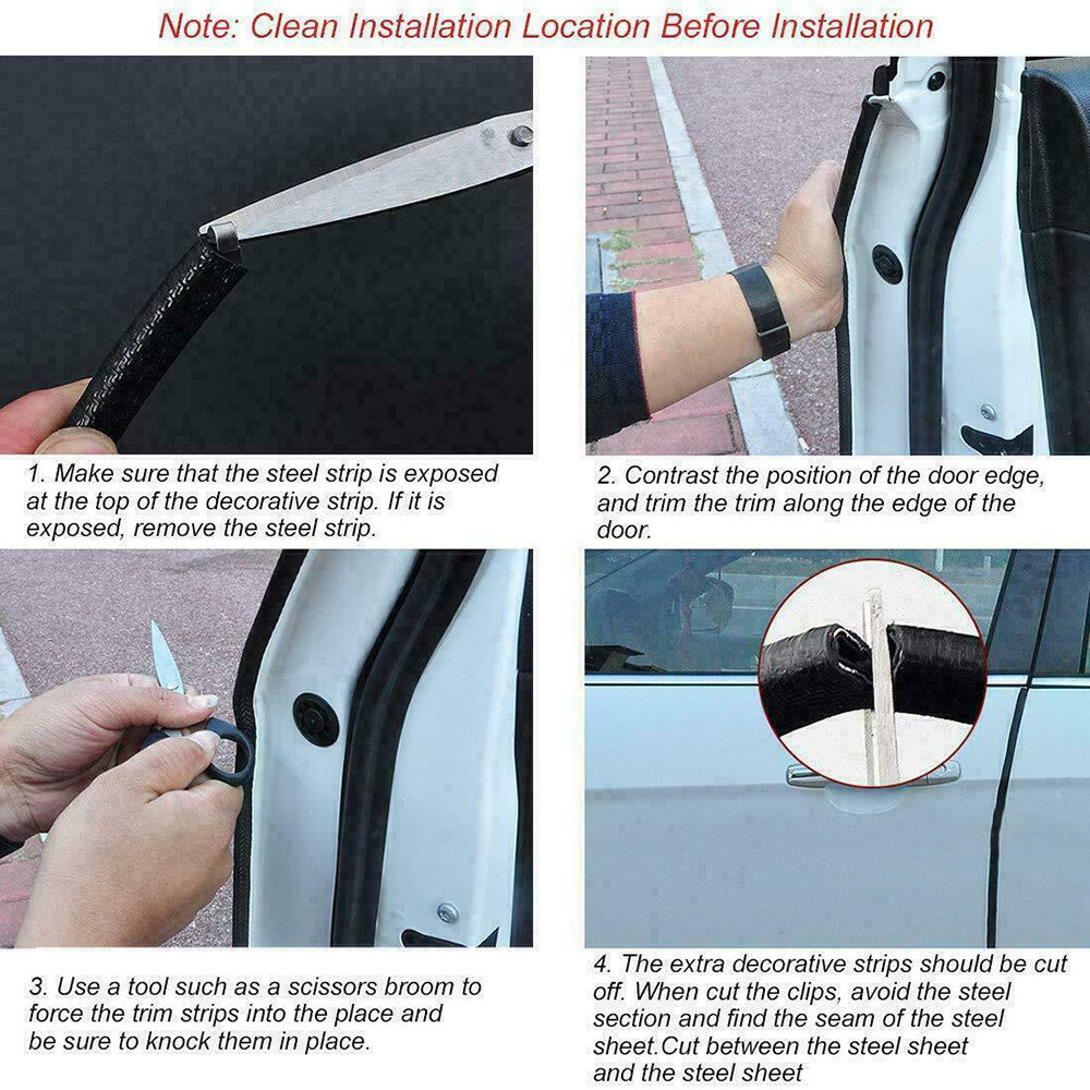 12M Car Door Boot Edge Protector Strip Trim U Shape – image 10