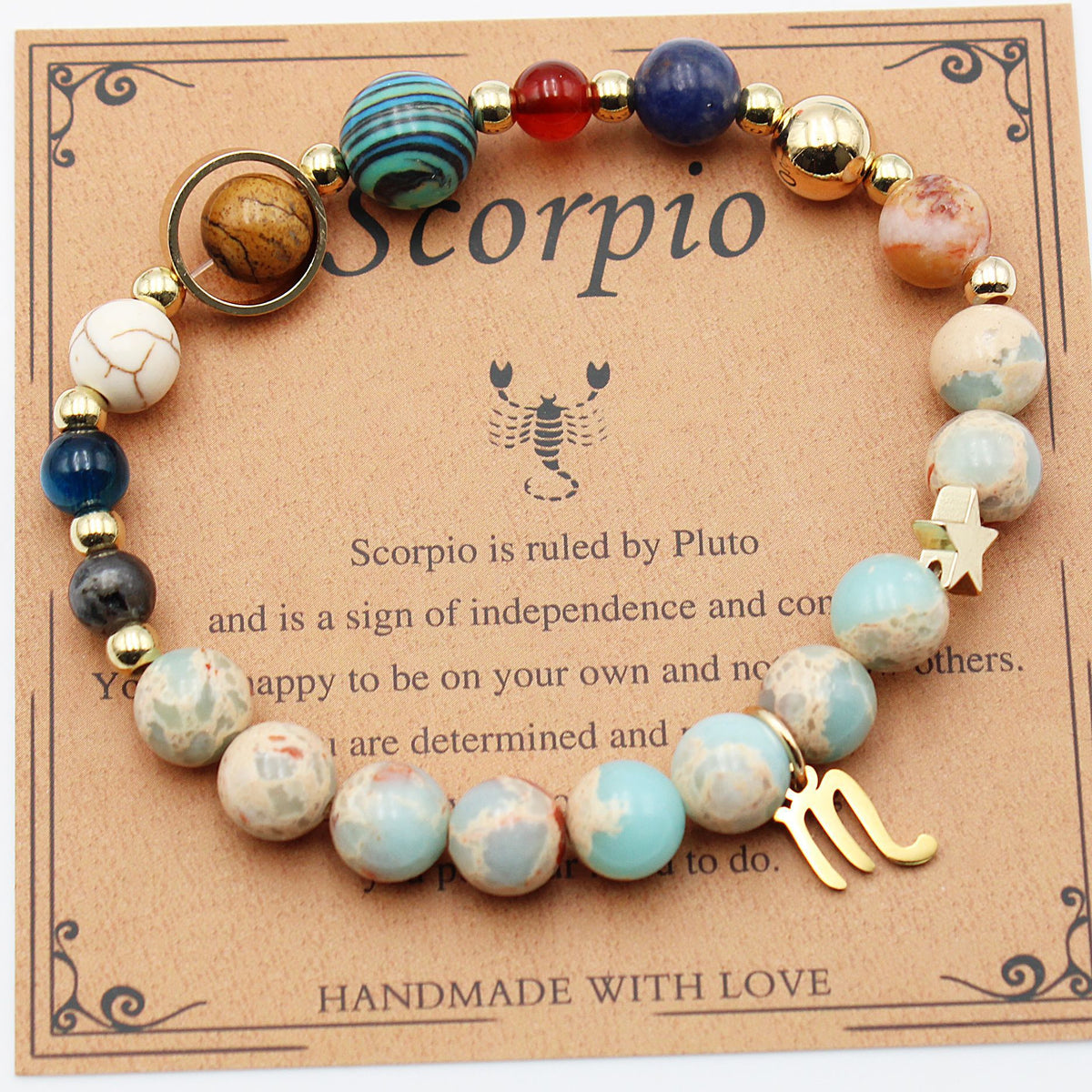 Twelve Constellations Bracelets Natural Stone Beaded – image 32