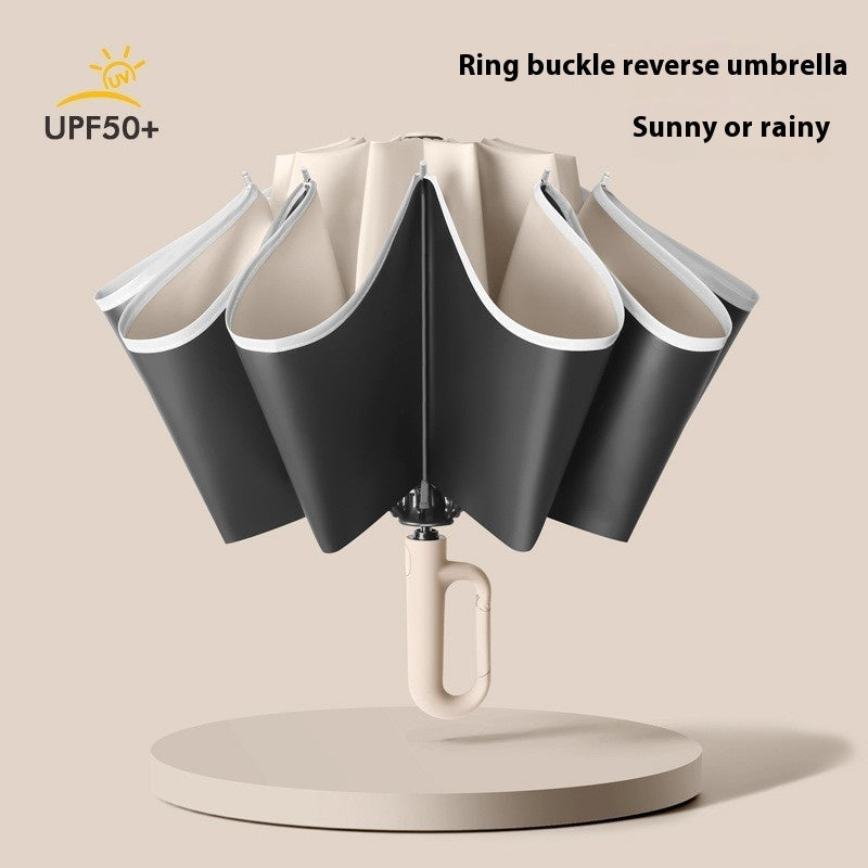 One-Push Automatic Umbrella – Windproof Aluminium Frame, Dual Layer