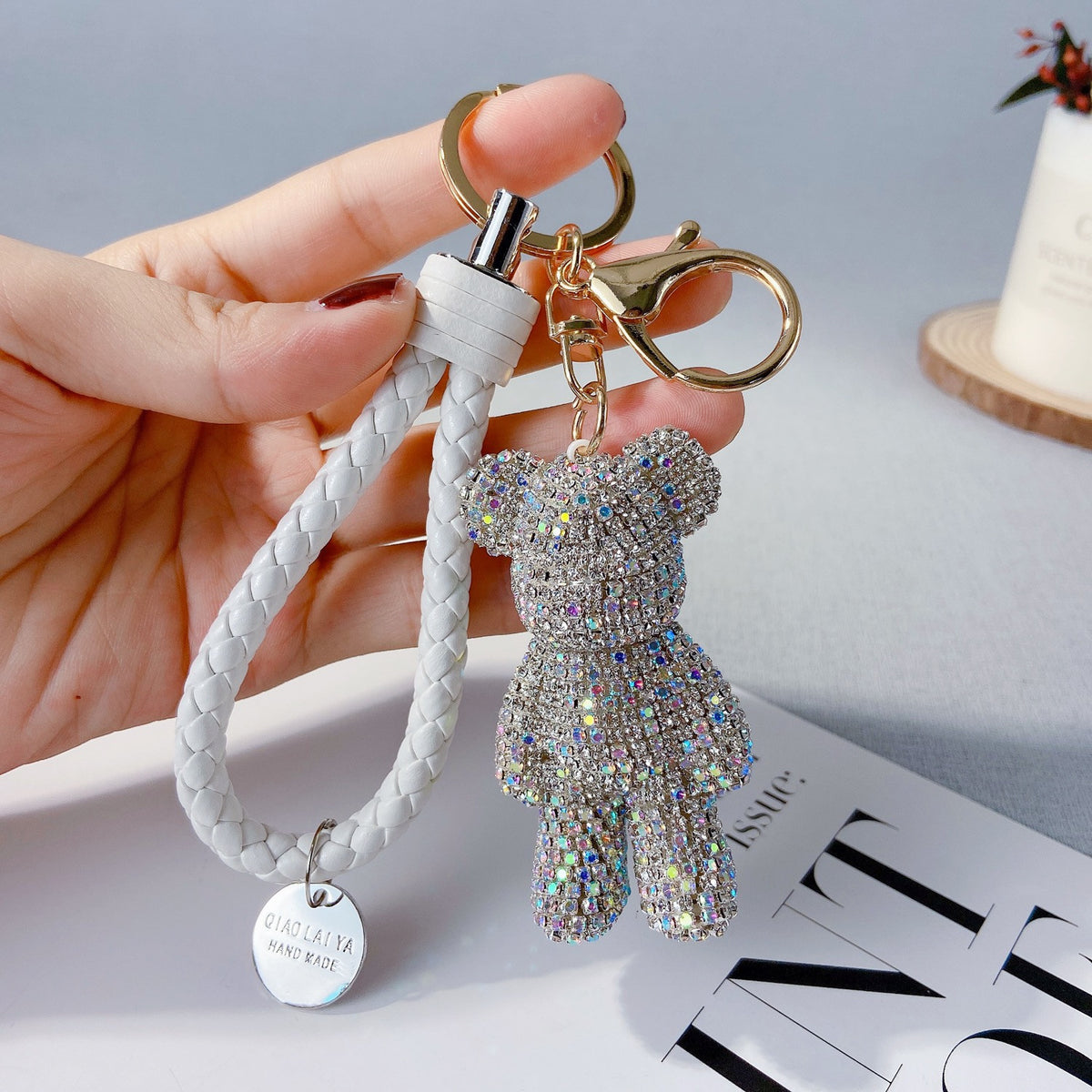 Creative Diamond Cartoon Bear Keychain – image 28