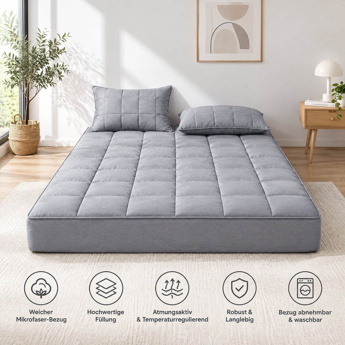 Quilted Fitted Mattress Protector – Soft Thick Breathable Cover – image 2