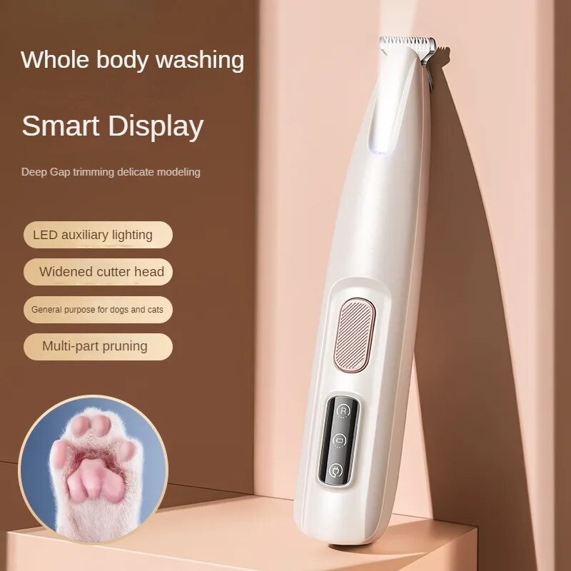 Dog Paw Trimmer – Water-Resistant, LED Light & Display