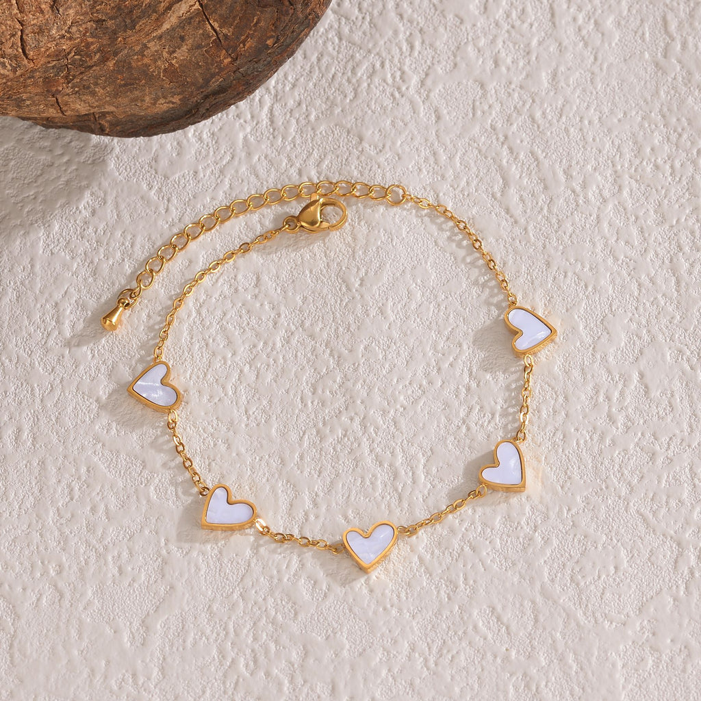 Stainless Steel Dripping Heart Bracelet – image 5