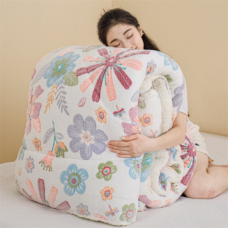 Thick Reversible Sherpa Duvet – Warm Winter Comforter Quilt – image 3