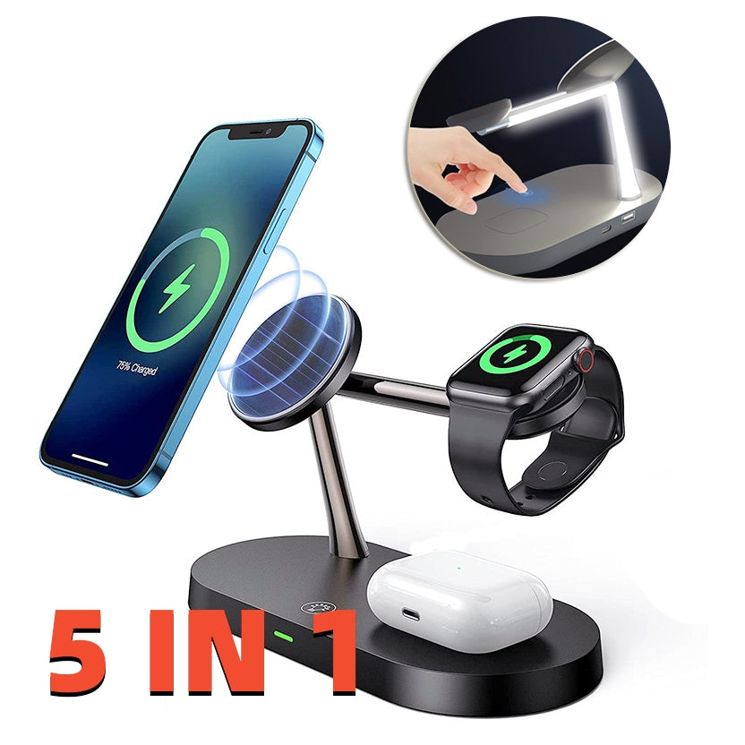5-in-1 Magnetic Charging Stand with Night Light
