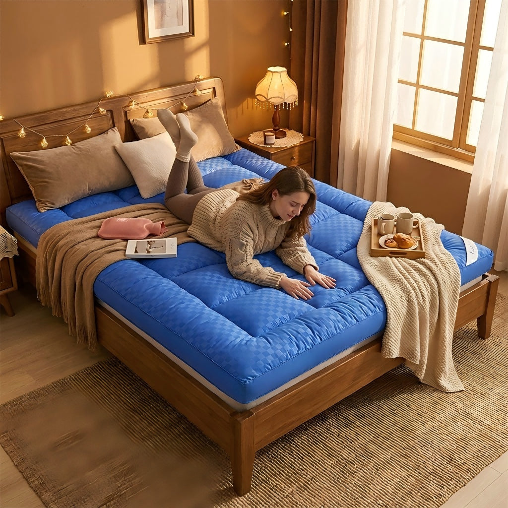 Thick Quilted Mattress Topper with Elastic Bands – Soft & Breathable – image 4