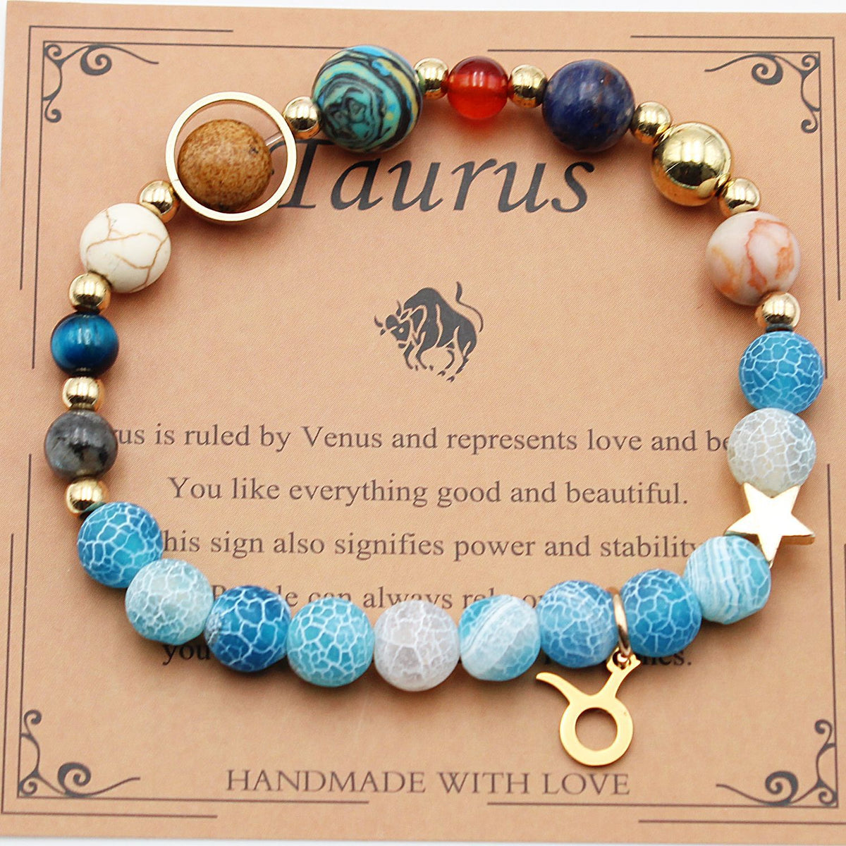Twelve Constellations Bracelets Natural Stone Beaded – image 18