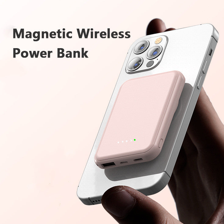 Mini Magnetic Wireless Power Bank – Fast Charge 5000mAh