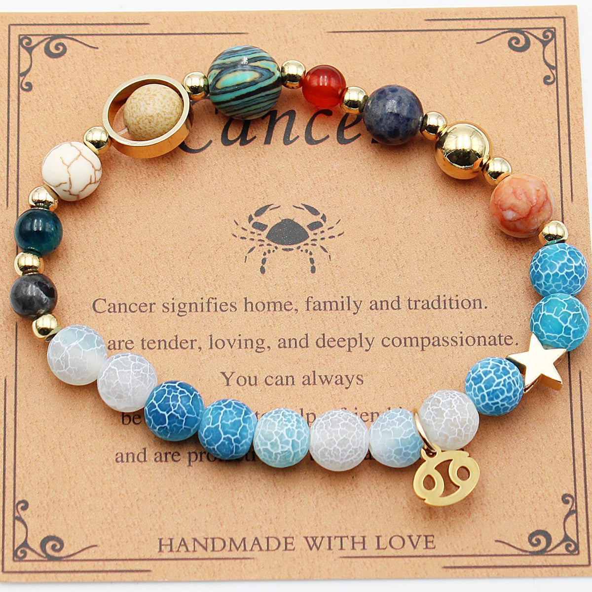 Twelve Constellations Bracelets Natural Stone Beaded – image 23