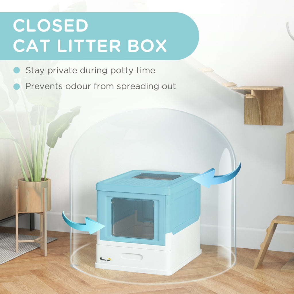 Hooded Cat Litter Box, Portable Pet Toilet – image 2