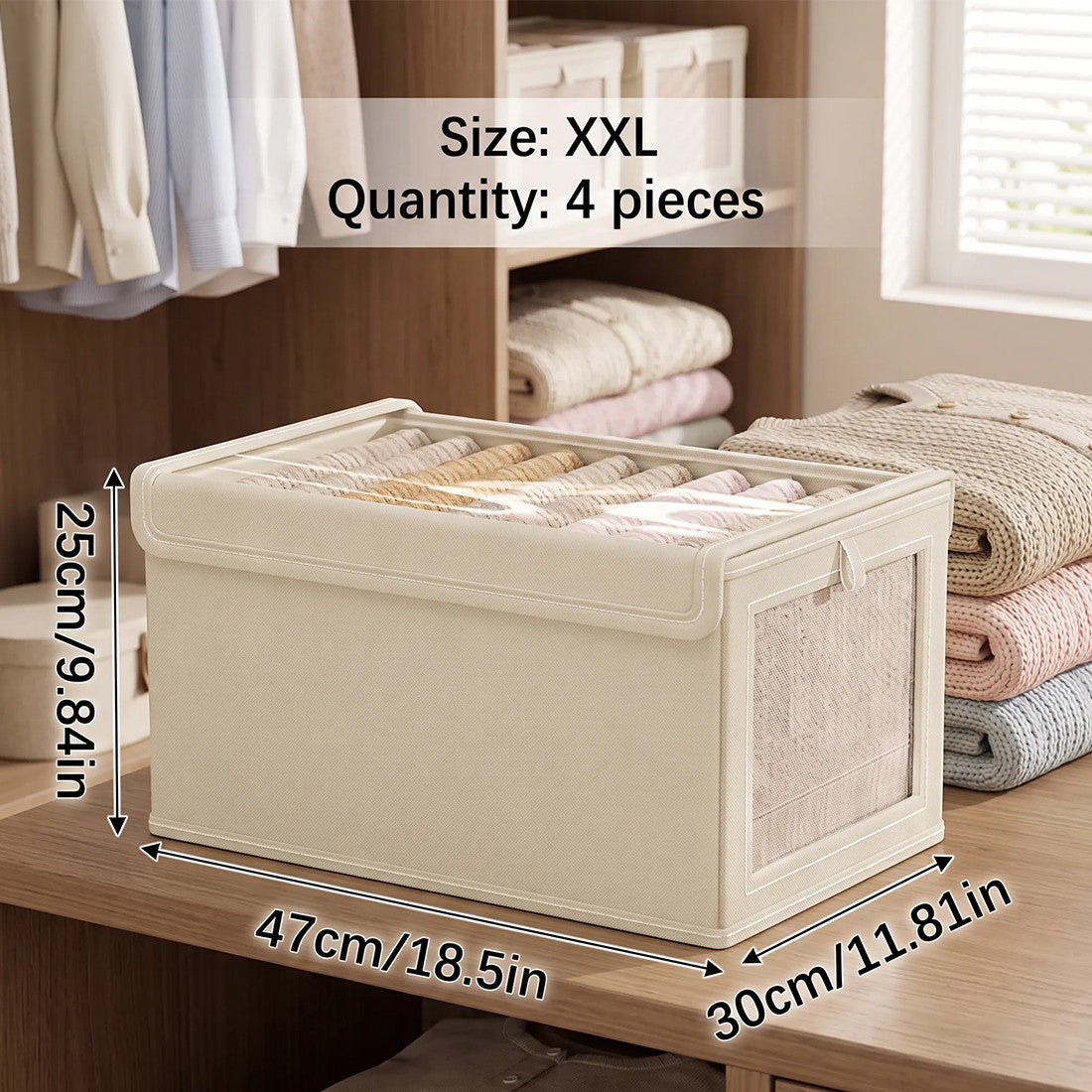 4-Piece Folding Storage Boxes – image 5