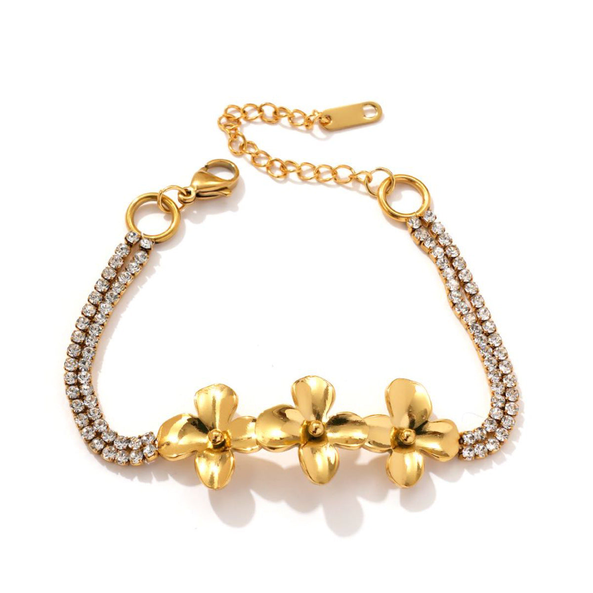 Light Luxury 18K Gold Plated Stainless Steel Flower – image 6