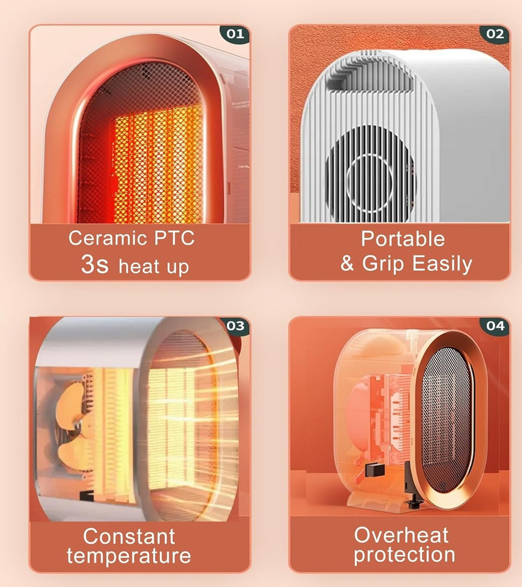 1200W Electric Space Heater Energy saving Ceramic Fast – image 5