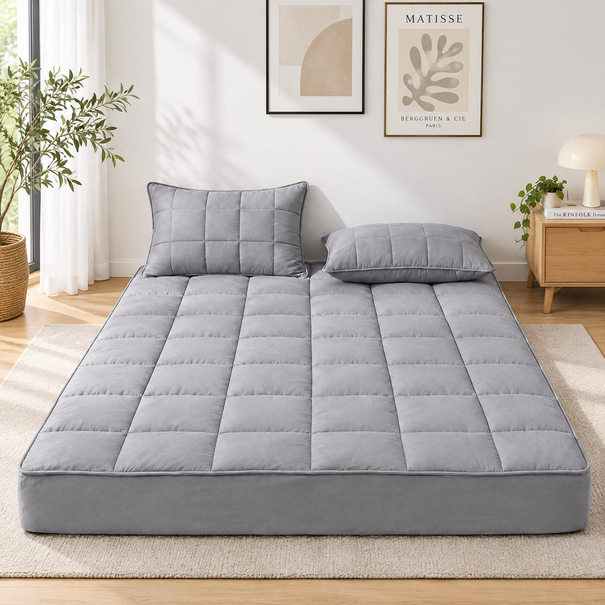 Quilted Fitted Mattress Protector – Soft Thick Breathable Cover – main image
