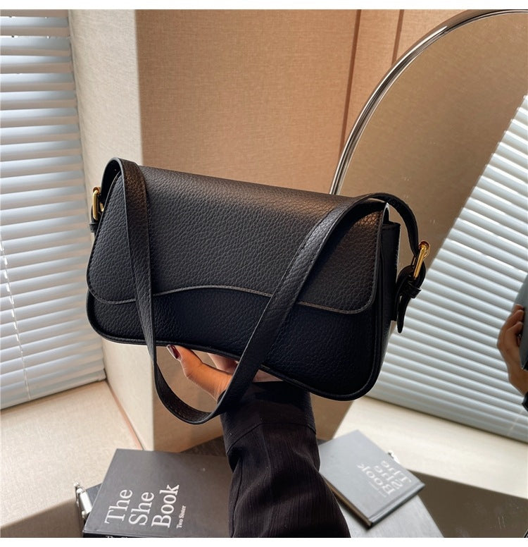 Fashion Simple New Flip Magnetic Buckle Shoulder Bag – image 13