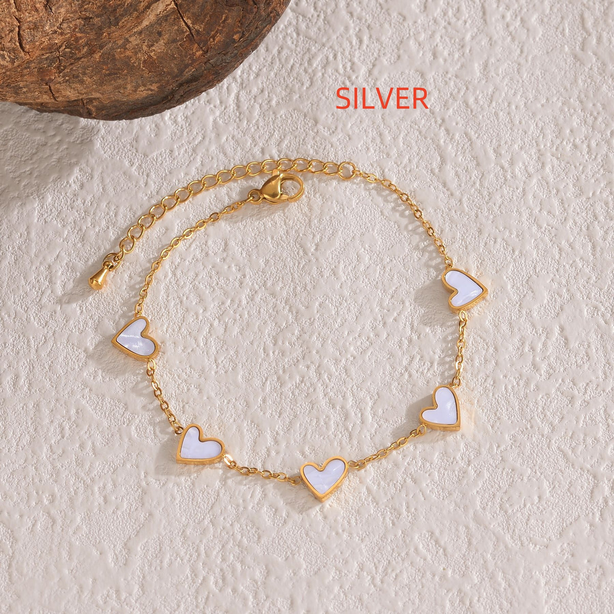 Stainless Steel Dripping Heart Bracelet – image 11