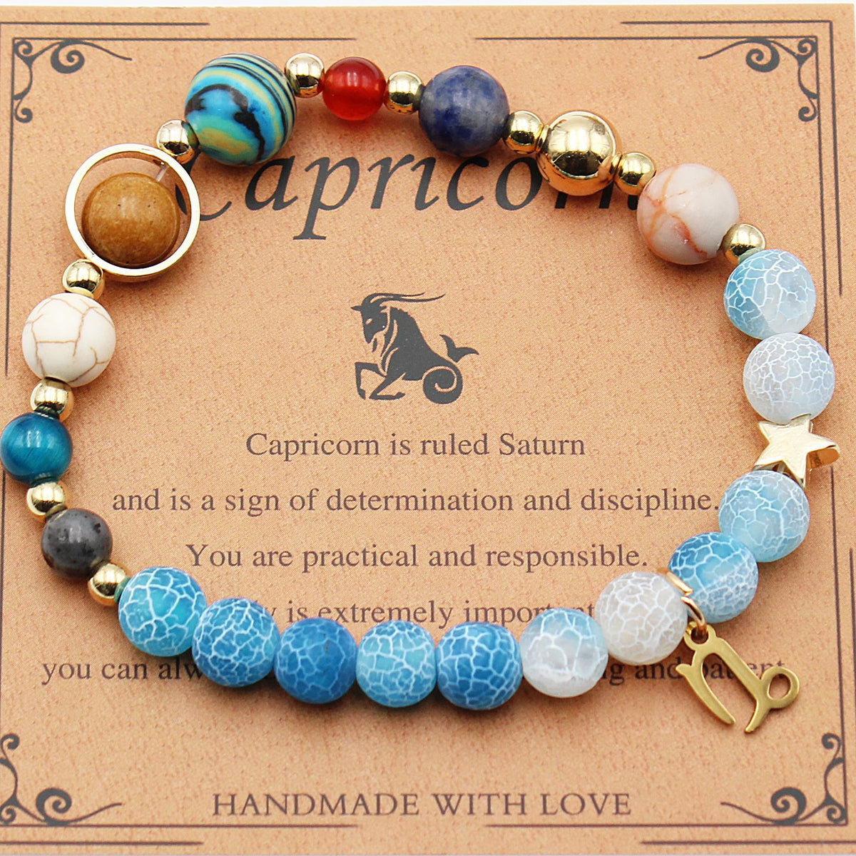 Twelve Constellations Bracelets Natural Stone Beaded – image 19
