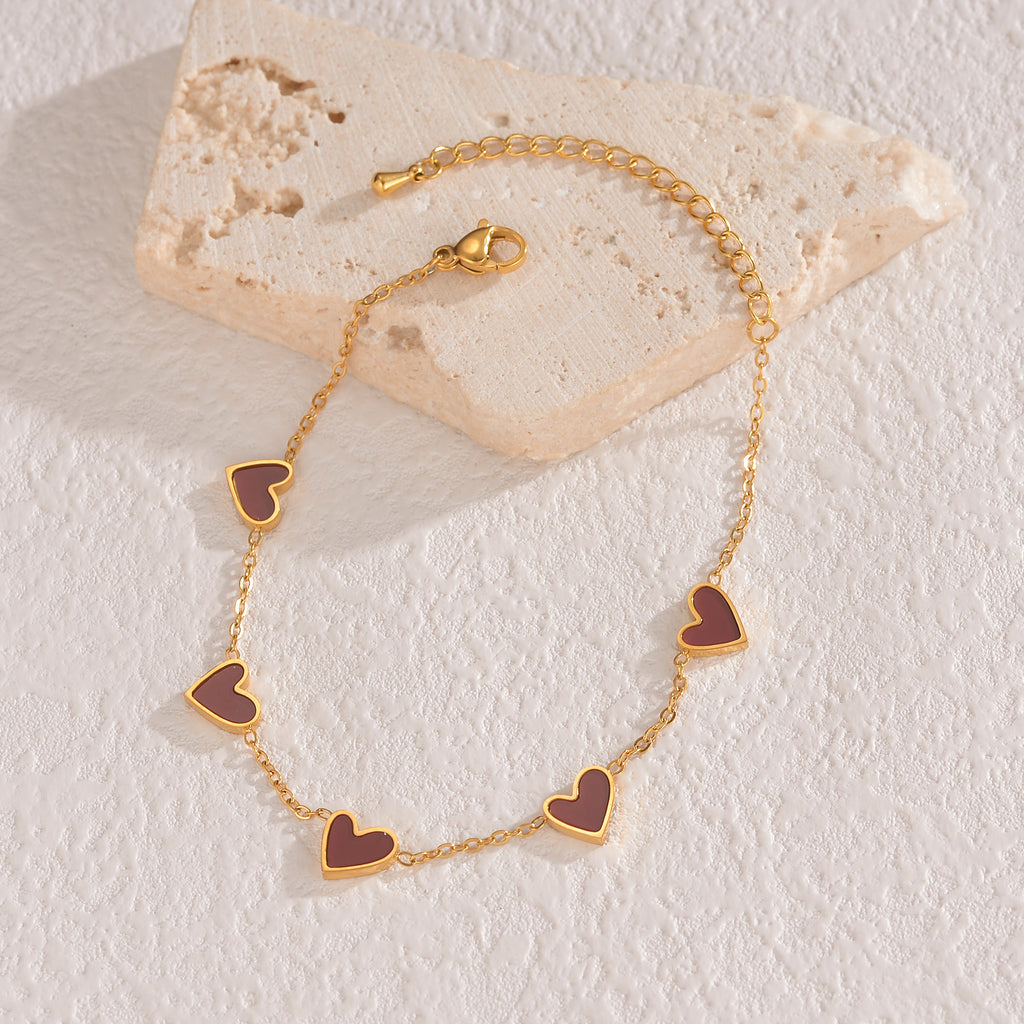 Stainless Steel Dripping Heart Bracelet – image 4