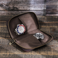 Gift Set for Him – Leather Double Watch Case & RFID Bi-Fold Wallet – image 1