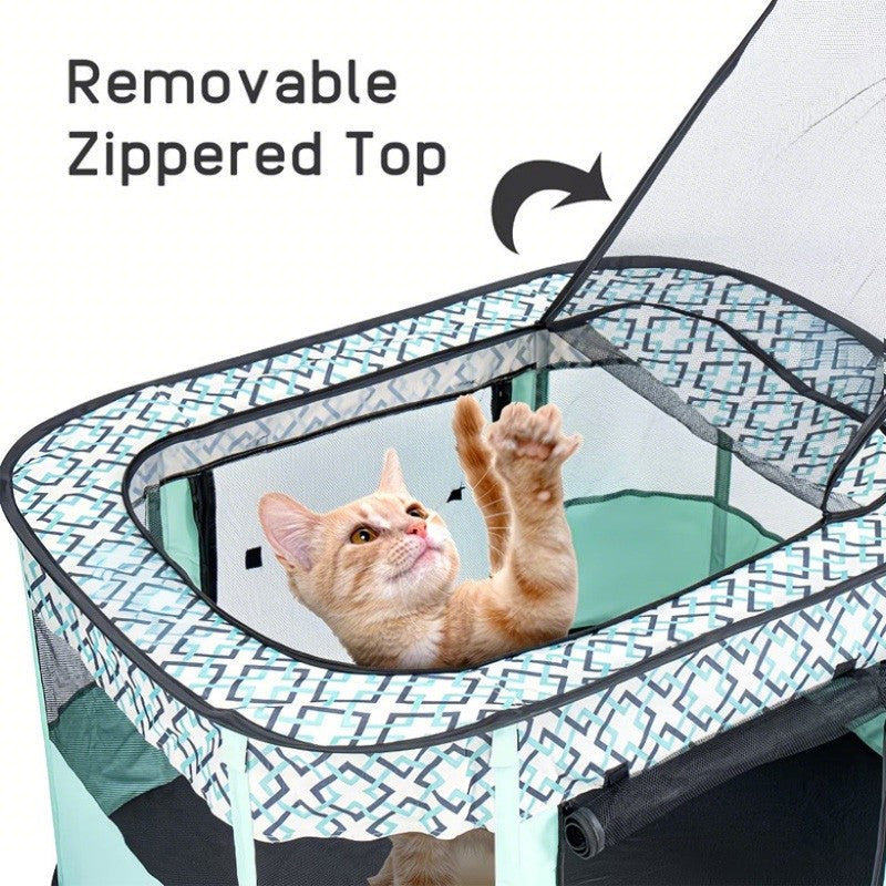 Foldable Pet Playpen Portable Soft Cage – image 3
