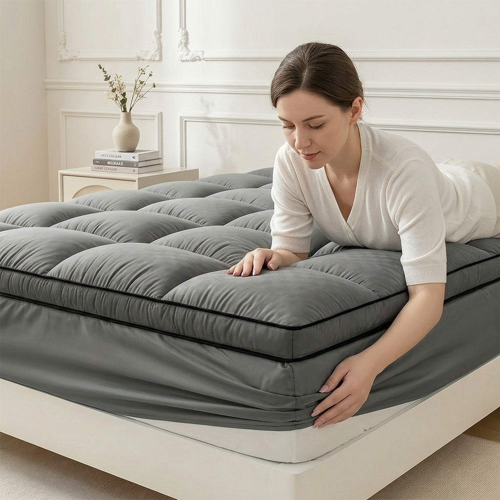 Deep Pocket Quilted Mattress Protector – Soft Breathable Cover – image 5