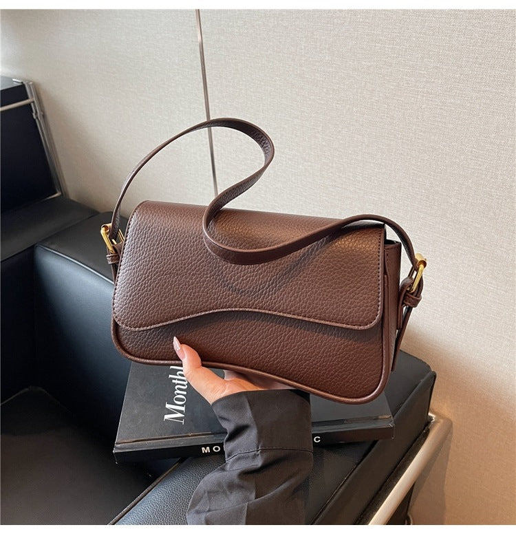 Fashion Simple New Flip Magnetic Buckle Shoulder Bag – image 16