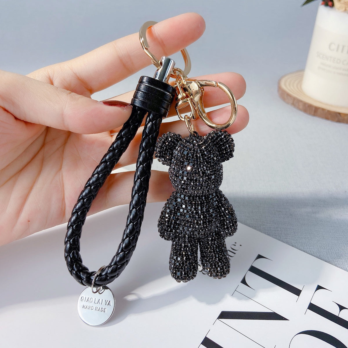 Creative Diamond Cartoon Bear Keychain – image 27