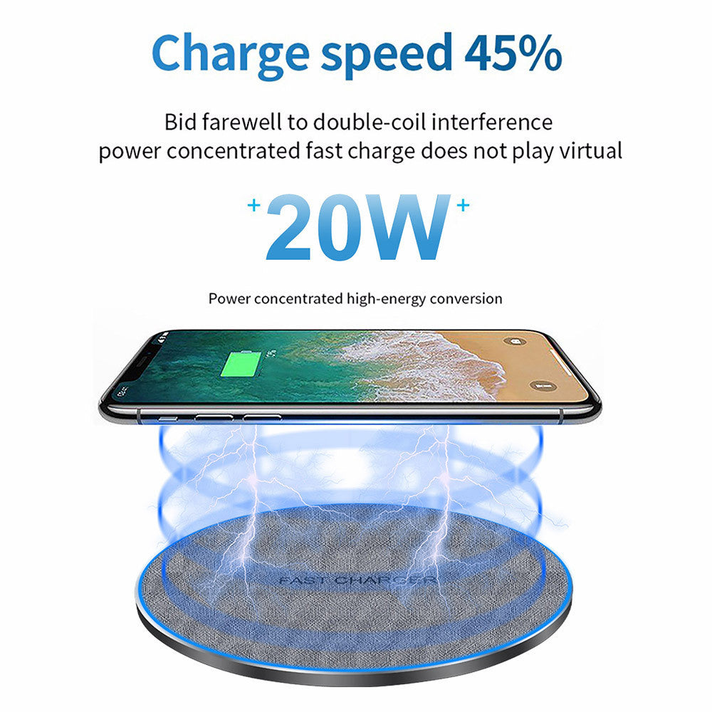 20W Fast Wireless Charger – Fabric Finish – image 8