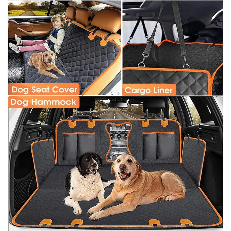 Water-Resistant Pet Back Seat Cover with Mesh Window – image 2