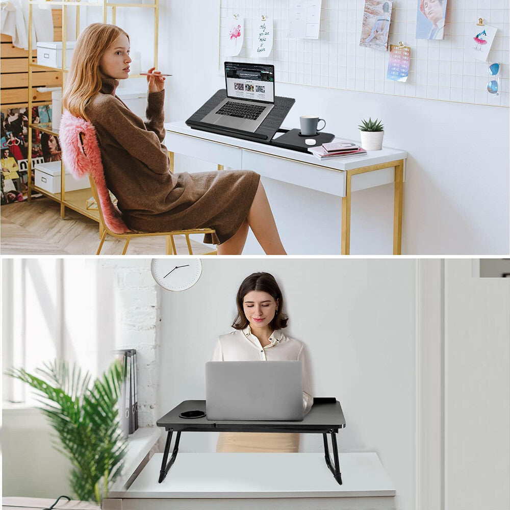 Folding Laptop Table Stand Bed Tray Sofa Lap Breakfast – image 4