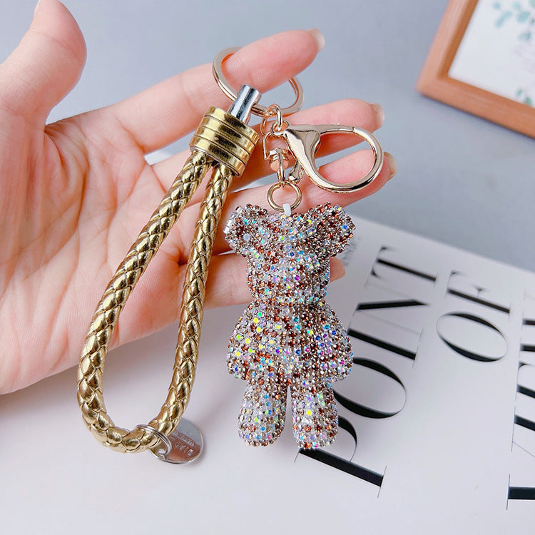 Creative Diamond Cartoon Bear Keychain – image 34
